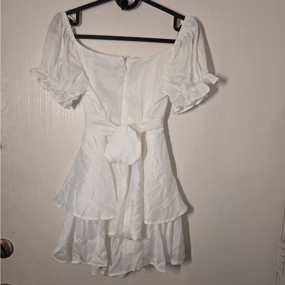 Francesca's Collections Dresses & Skirts - Francesca's Collections White Ruffled Off-the-Shoulder Sundress